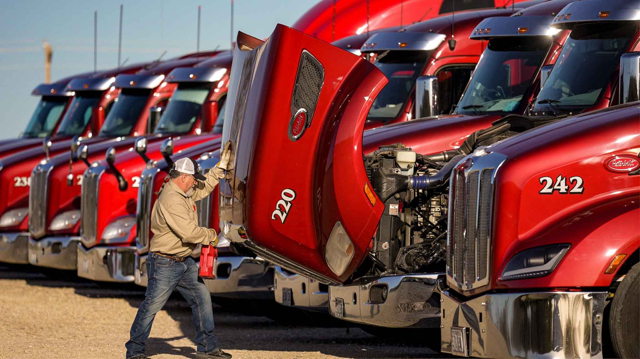 L&R Transport Peterbilt fleet 6